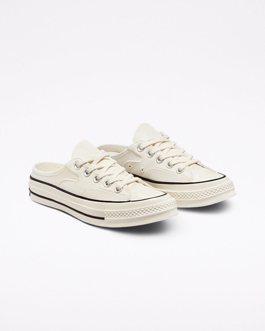 Tenis Converse Chuck 70 Mule Cano Baixo Feminino Bege Pretas | PT J08357T